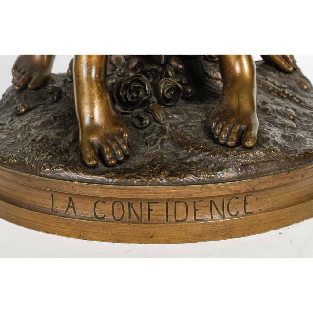 Bronze « La confidence » XIXème siècle, Napoléon III | Biron Bronze "La confidence" XIXème siècle, Napoléon III
