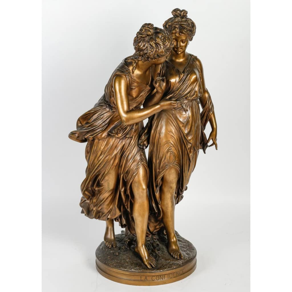 Bronze « La confidence » XIXème siècle, Napoléon III | Biron Bronze "La confidence" XIXème siècle, Napoléon III
