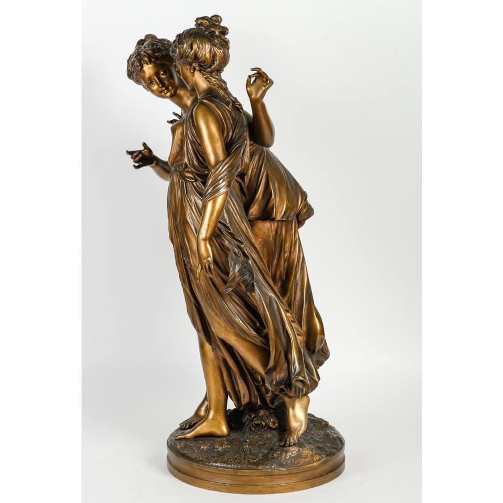 Bronze « La confidence » XIXème siècle, Napoléon III | Biron Bronze "La confidence" XIXème siècle, Napoléon III