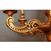 Lustre en bois sculpté et doré, Style Louis XIV