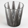 Vase « Nimroud » verre blanc émaillé noir de René LALIQUE | Biron Vase "Nimroud" verre blanc émaillé noir de René LALIQUE