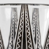 Vase « Nimroud » verre blanc émaillé noir de René LALIQUE | Biron Vase "Nimroud" verre blanc émaillé noir de René LALIQUE