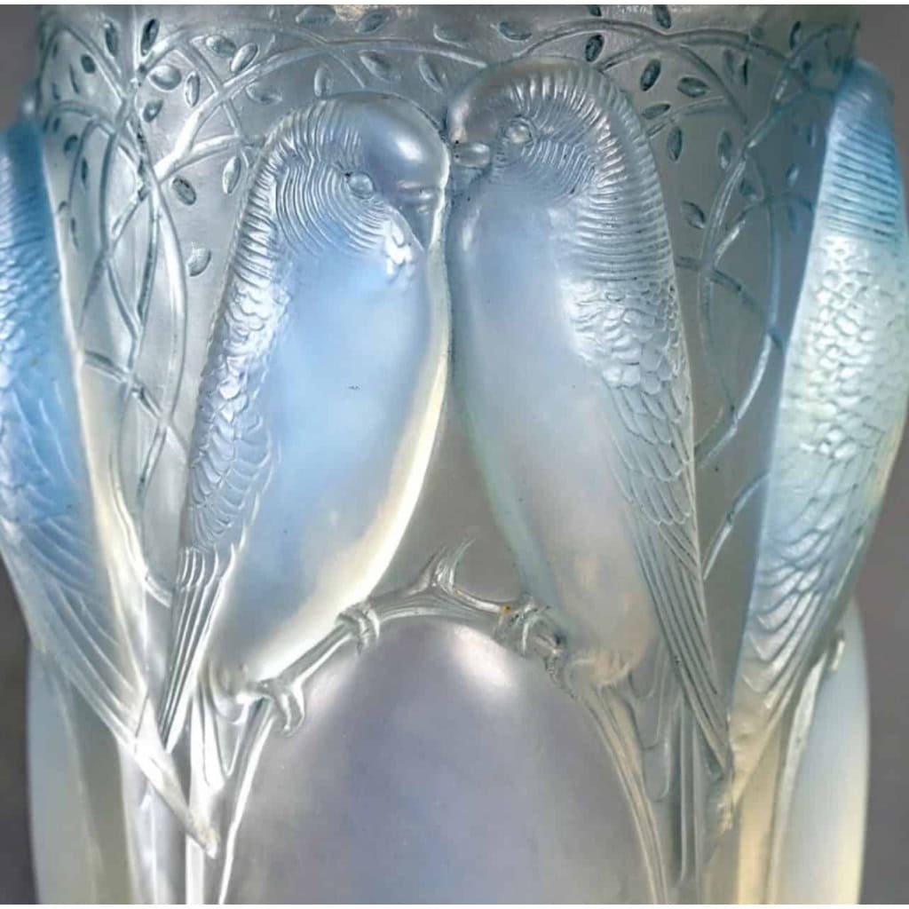 Vase « Ceylan » verre opalescent de René LALIQUE | Biron Vase "Ceylan" verre opalescent de René LALIQUE