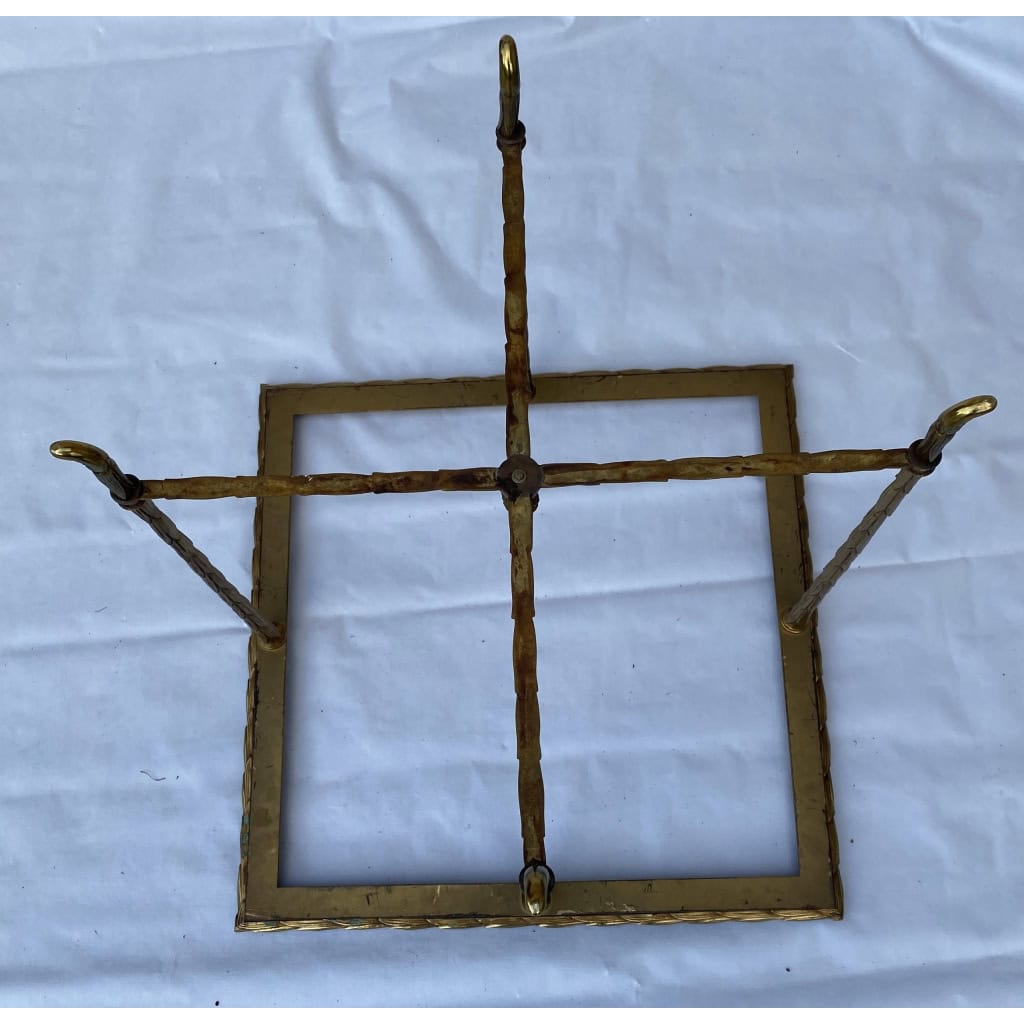1970′ Table Basse Maison Baguès ou Charles ou Jansen En Bronze Doré Et Ses 4 Tables