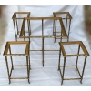 1970′ Table Basse Maison Baguès ou Charles ou Jansen En Bronze Doré Et Ses 4 Tables