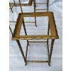 1970′ Table Basse Maison Baguès ou Charles ou Jansen En Bronze Doré Et Ses 4 Tables