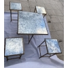 1970′ Table Basse Maison Baguès ou Charles ou Jansen En Bronze Doré Et Ses 4 Tables