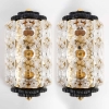 Paire d’Appliques « Séville » cristal blanc et noir de LALIQUE FRANCE | Biron |||||||||
