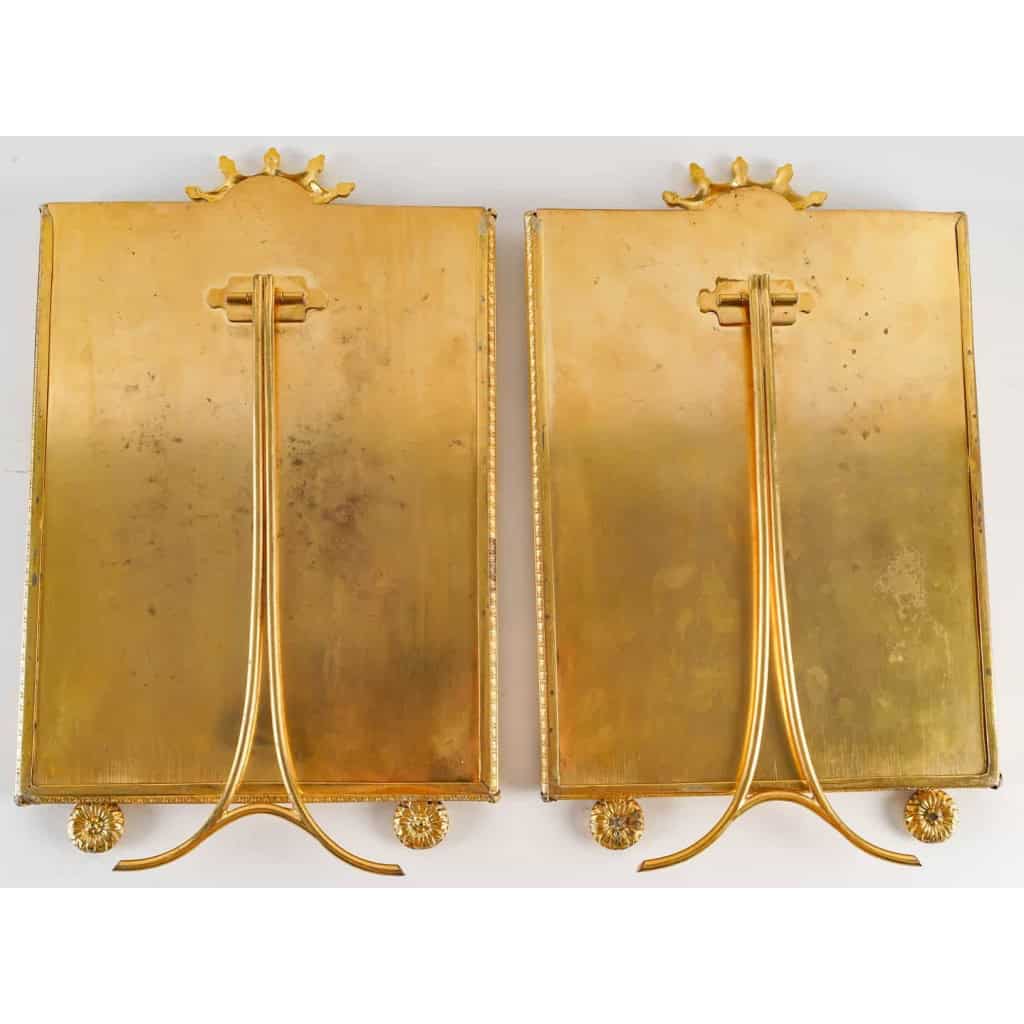 Une paire de cadres photos avec couronne fin XIXème siècle | Biron Une paire de cadres photos avec couronne fin XIXème siècle