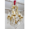 Un lustre cage en bronze doré et cristal de baccarat fin XIXème siècle | Biron ||||||||