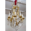 Un lustre cage en bronze doré et cristal de baccarat fin XIXème siècle | Biron Un lustre cage en bronze doré et cristal de baccarat fin XIXème siècle
