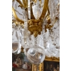 Un lustre cage en bronze doré et cristal de baccarat fin XIXème siècle | Biron Un lustre cage en bronze doré et cristal de baccarat fin XIXème siècle