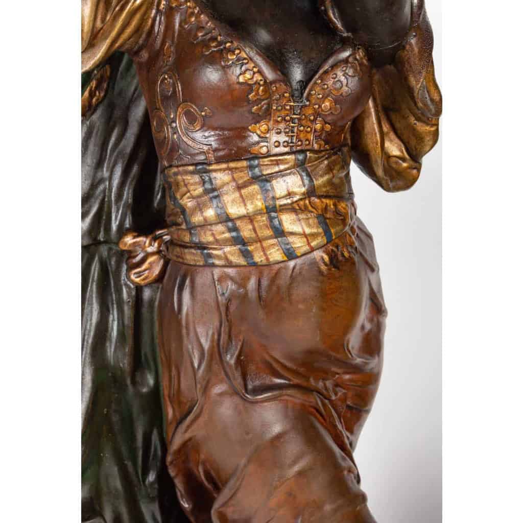 Une paire de sculptures orientalistes en érgule peint | Biron Une paire de sculptures orientalistes en érgule peint