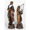 Une paire de sculptures orientalistes en érgule peint | Biron Une paire de sculptures orientalistes en érgule peint