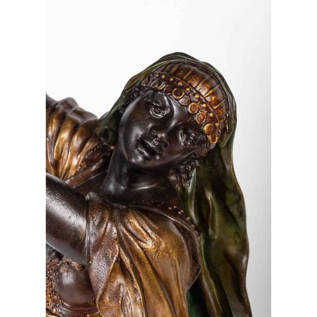 Une paire de sculptures orientalistes en érgule peint | Biron Une paire de sculptures orientalistes en érgule peint
