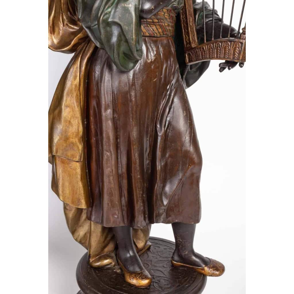 Une paire de sculptures orientalistes en érgule peint | Biron Une paire de sculptures orientalistes en érgule peint