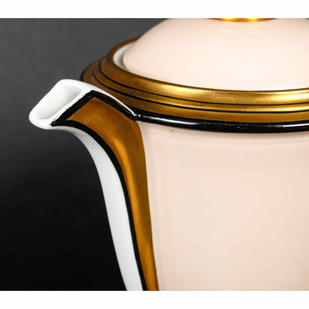 Service à café art déco 1920 en porcelaine de Limoges, Charles Ahrenfeld