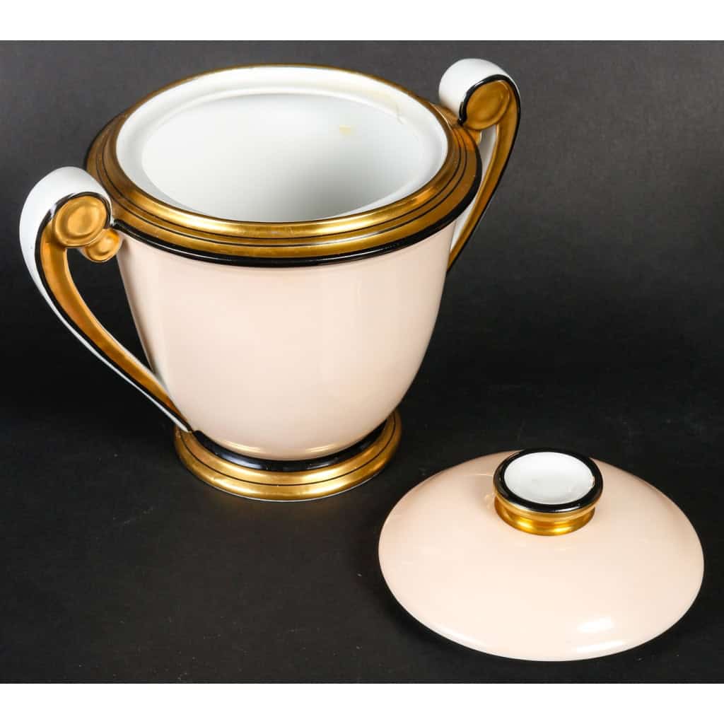 Service à café art déco 1920 en porcelaine de Limoges, Charles Ahrenfeld