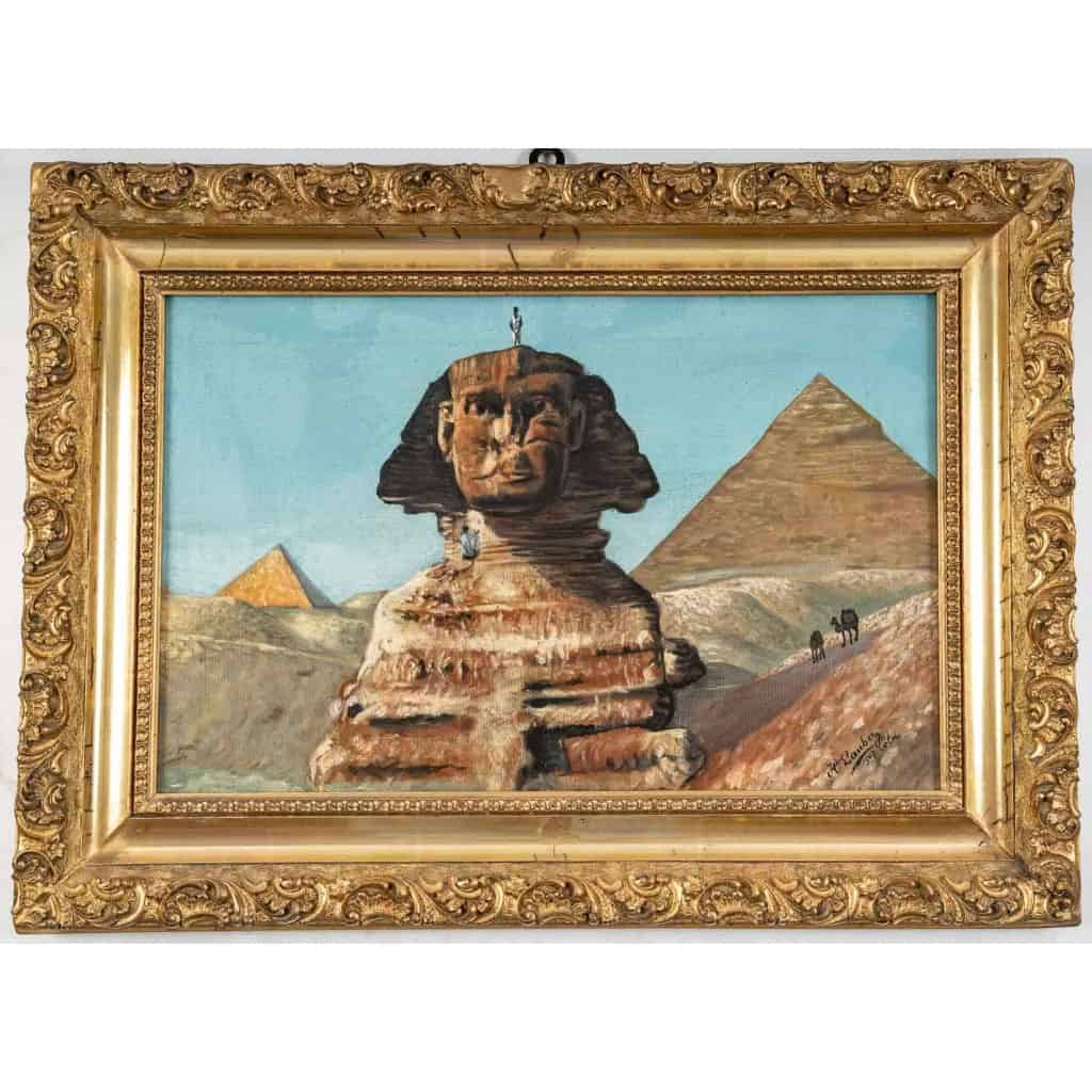 Paire de tableaux Egypte huile sur toile fin XIXème siècle | Biron Paire de tableaux Egypte huile sur toile fin XIXème siècle