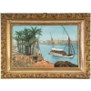 Paire de tableaux Egypte huile sur toile fin XIXème siècle | Biron Paire de tableaux Egypte huile sur toile fin XIXème siècle
