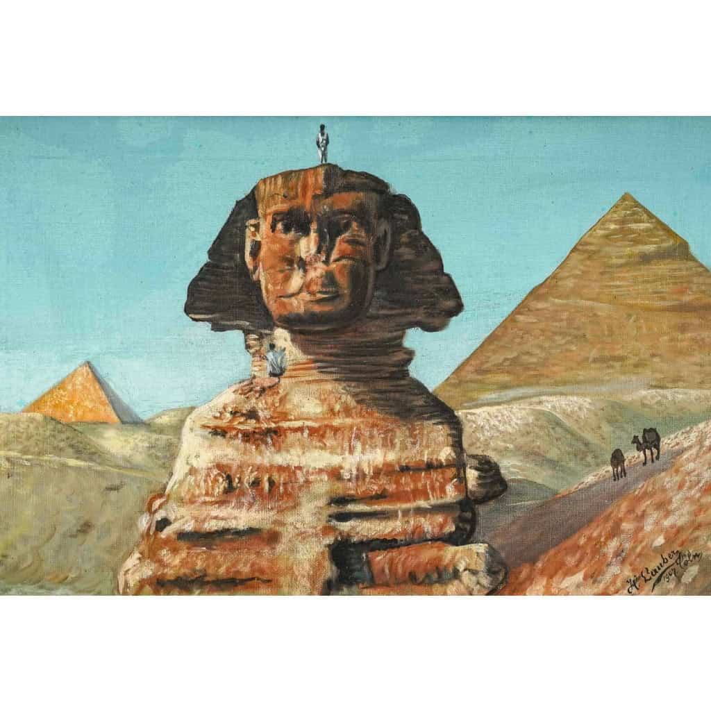 Paire de tableaux Egypte huile sur toile fin XIXème siècle | Biron Paire de tableaux Egypte huile sur toile fin XIXème siècle