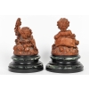 Les Enfants de Bacchus, Paire de Putti en bois sculpté XIXème Siècle