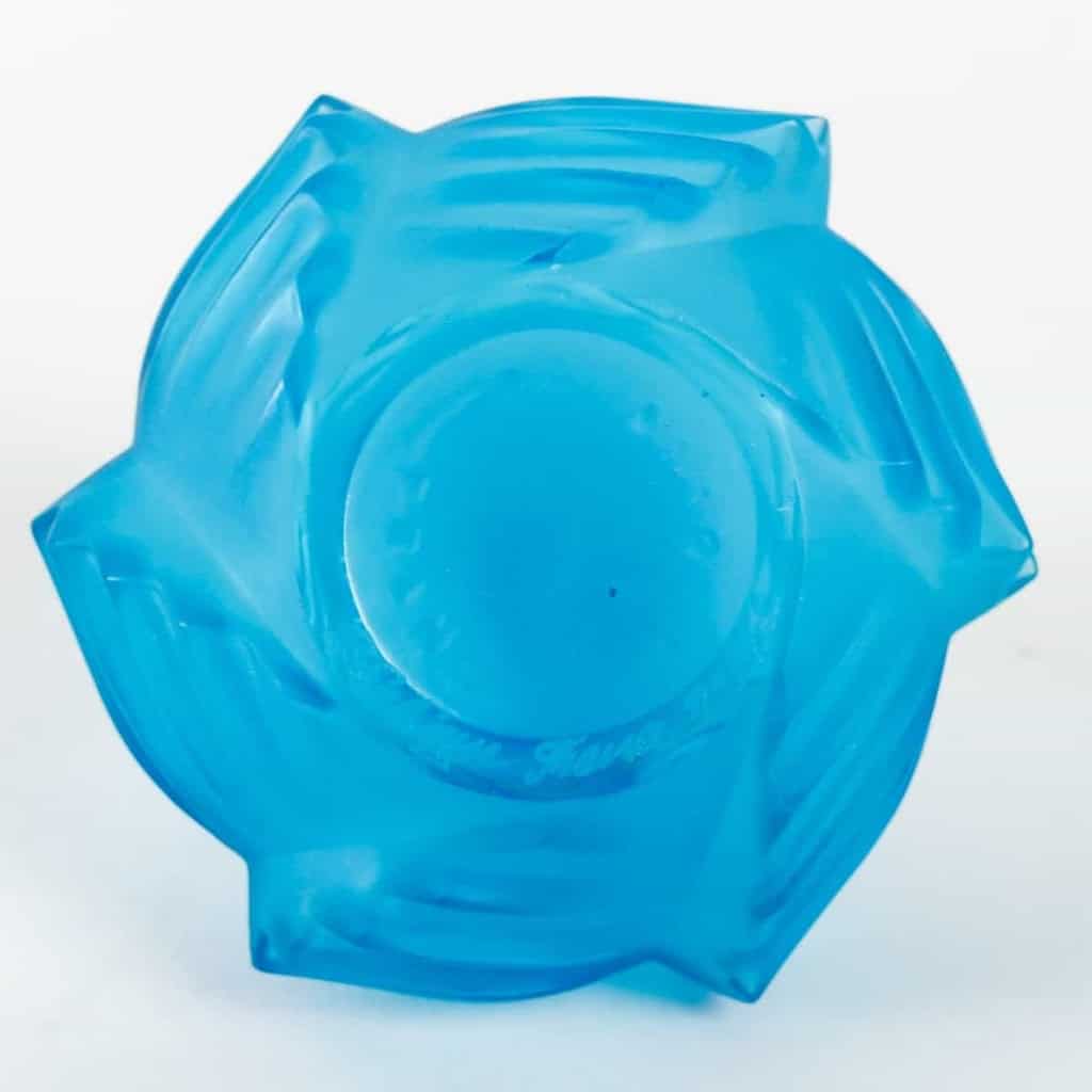 Flacon « Camille » verre bleu électrique de René LALIQUE | Biron Flacon "Camille" verre bleu électrique de René LALIQUE