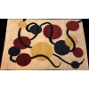Tapis contemporain rectangulaire à décor géométrique en laine fait tissé à la main. | Biron |||||
