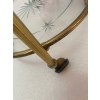 1950/70′ Serviteur Roulant Rond Bronze 4 Plateaux Style Maison Jansen