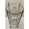 1950/70′ Serviteur Roulant Rond Bronze 4 Plateaux Style Maison Jansen
