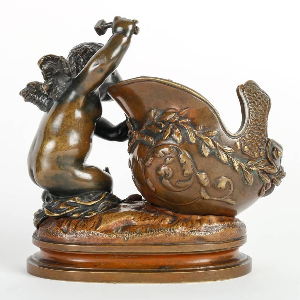 Auguste Moreau (1834-1917) Vide-poches en bronze Napoléon III | Biron Auguste Moreau (1834-1917) Vide-poches en bronze Napoléon III