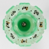 Set de confiturier en opaline vert émaillé du XIXème siècle avec base en argent | Biron Set de confiturier en opaline vert émaillé du XIXème siècle avec base en argent