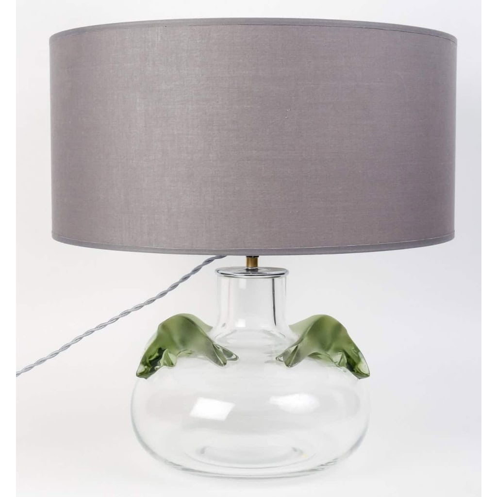 Lampe cristal blanc et cristal vert de Marie-Claude LALIQUE | Biron |||||||||