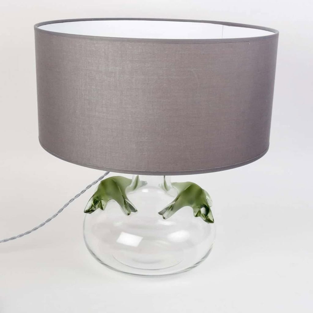 Lampe cristal blanc et cristal vert de Marie-Claude LALIQUE | Biron Lampe cristal blanc et cristal vert de Marie-Claude LALIQUE