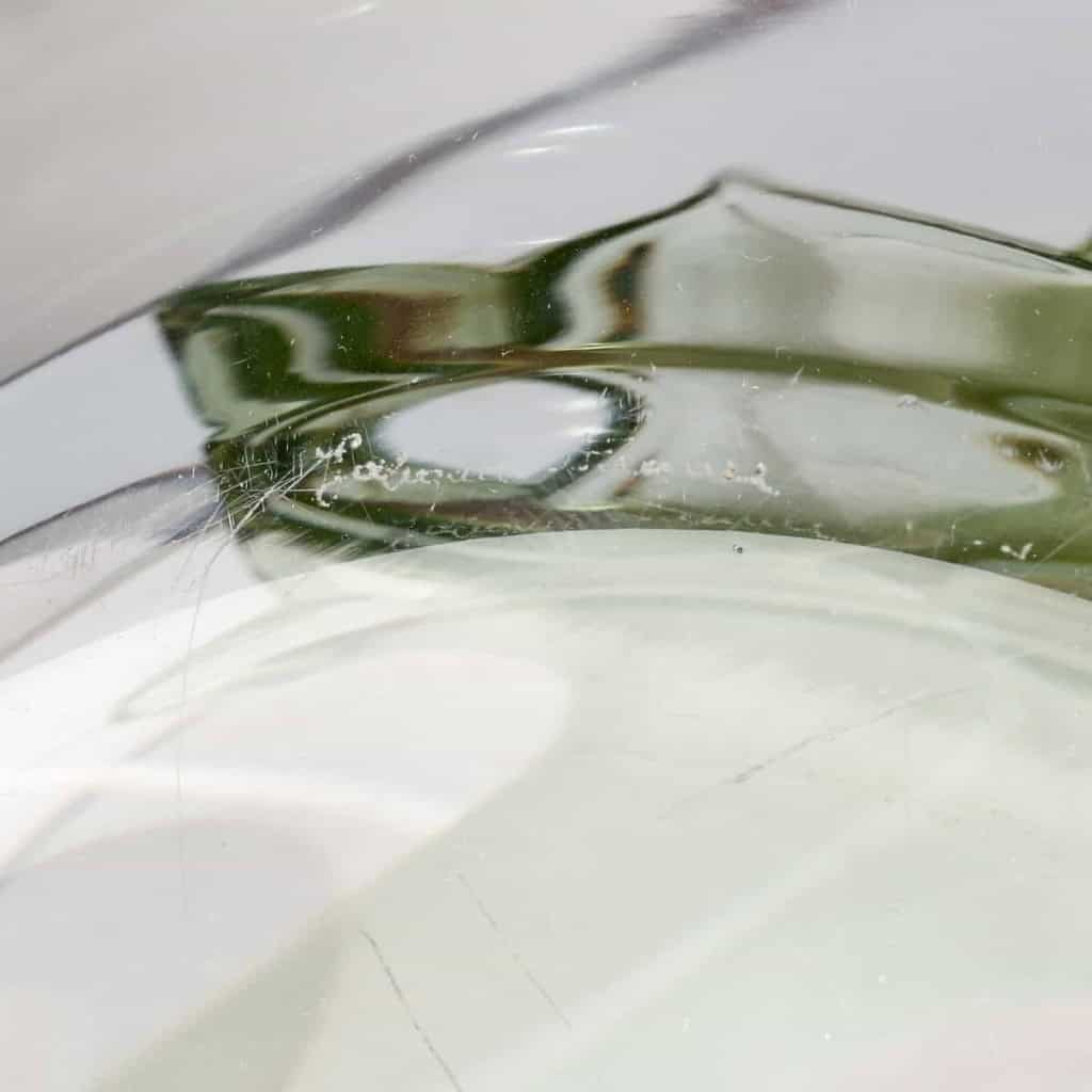 Lampe cristal blanc et cristal vert de Marie-Claude LALIQUE | Biron Lampe cristal blanc et cristal vert de Marie-Claude LALIQUE