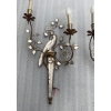 1950/70′ Paire d’Appliques à la Perruche Posée Sur Une Gaine, Maison Baguès | Biron 1950/70′ Paire d’Appliques à la Perruche Posée Sur Une Gaine, Maison Baguès