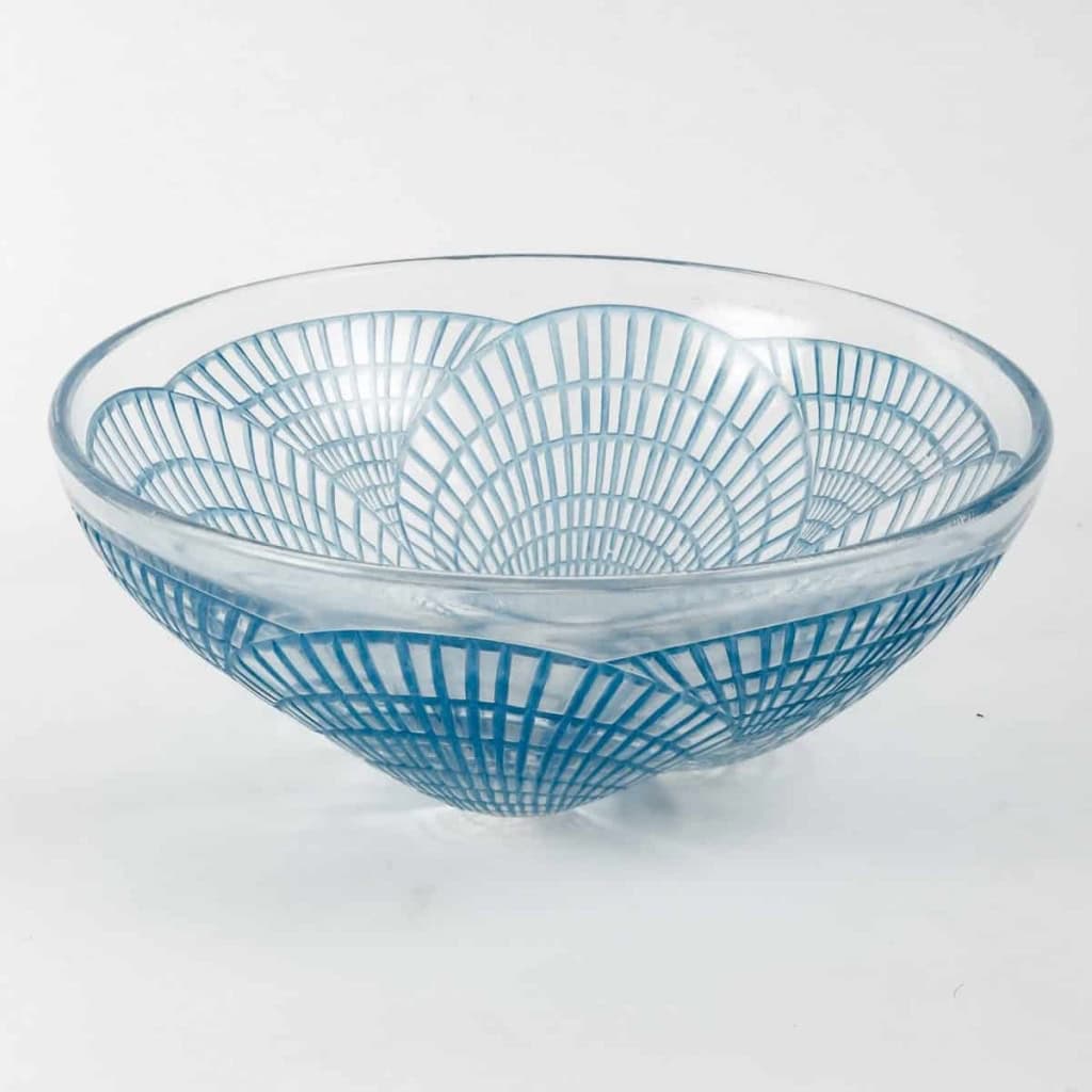 Service « Coquilles » verre blanc patiné bleu – 6 Pièces | Biron Service "Coquilles" verre blanc patiné bleu - 6 Pièces