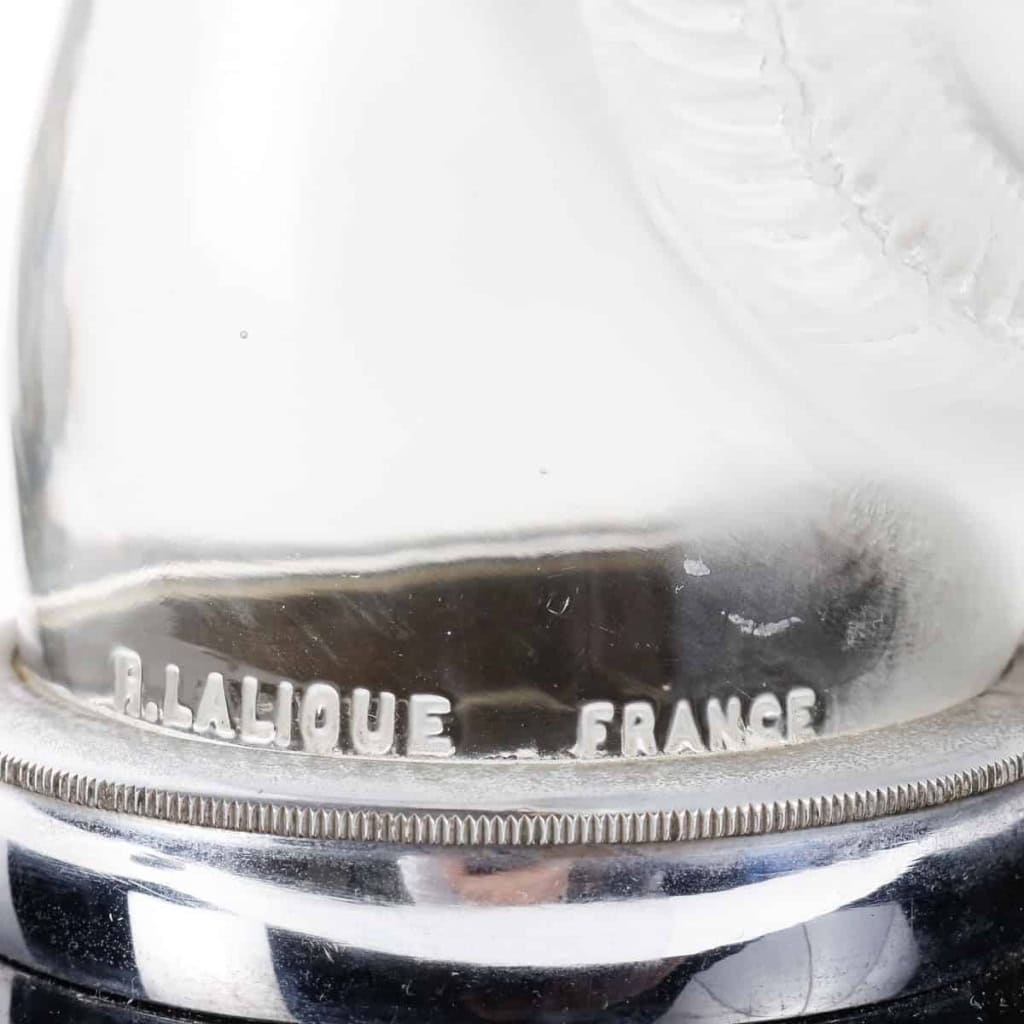 Paire de Serre-Livres Mascottes Automobile « Tête de Bélier » verre blanc de René LALIQUE | Biron Paire de Serre-Livres Mascottes Automobile "Tête de Bélier" verre blanc de René LALIQUE