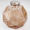 Vase « Nanking » verre blanc patiné sépia de René LALIQUE | Biron Vase "Nanking" verre blanc patiné sépia de René LALIQUE