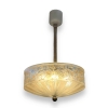 Suspension Plafonnier Lustre « Papillons » verre blanc patiné sépia de René LALIQUE | Biron Suspension Plafonnier Lustre "Papillons" verre blanc patiné sépia de René LALIQUE