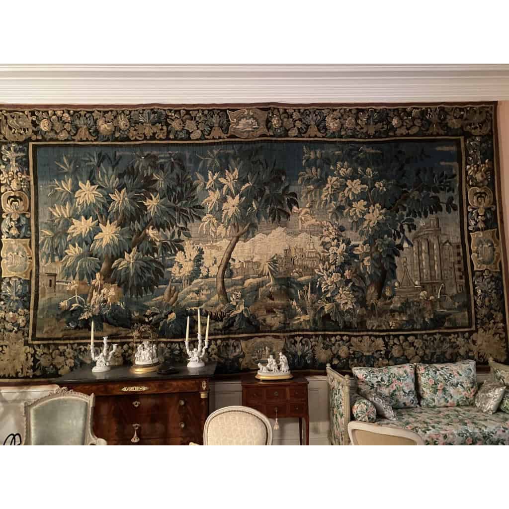 une importante tapisserie verdure d’Aubusson 5,20M X 2,70m | Biron ||||||