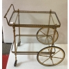 1950/70 Desserte Roulante Maison Jansen En Laiton Et Bronze Doré | Biron |||||||||||||