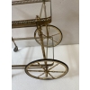 1950/70 Desserte Roulante Maison Jansen En Laiton Et Bronze Doré | Biron 1950/70 Desserte Roulante Maison Jansen En Laiton Et Bronze Doré