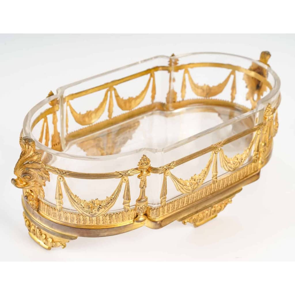 Un centre de table en cristal et bronze doré fin XIXème siècle | Biron ||||