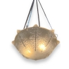 Paire de Suspensions Plafonniers Lustres « Lierre » verre blanc de René LALIQUE | Biron Paire de Suspensions Plafonniers Lustres "Lierre" verre blanc de René LALIQUE