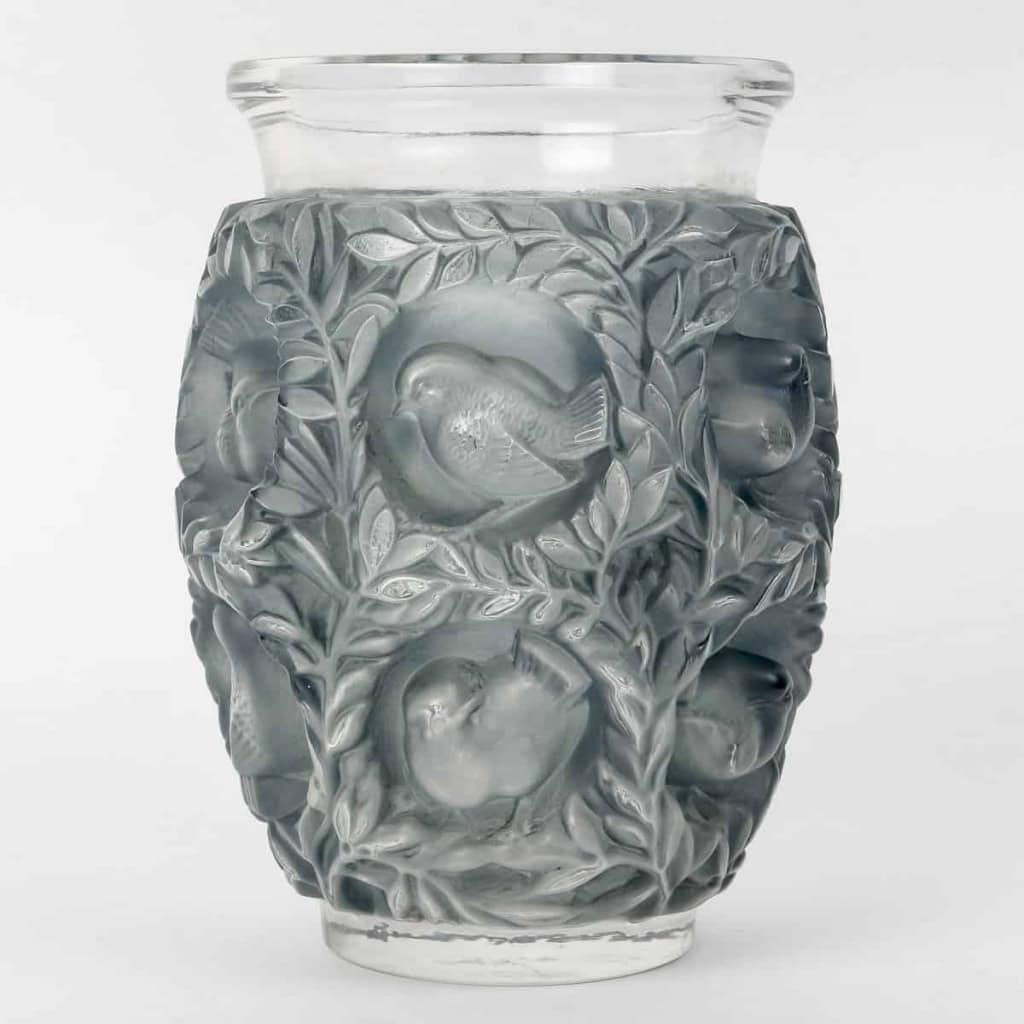 Vase « Bagatelle » verre blanc patiné bleu de René LALIQUE | Biron ||||||