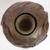 Vase « Formose » verre gris topaze patiné rouge | Biron Vase "Formose" verre gris topaze patiné rouge