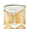 Paire de Suspensions Plafonniers Lustres « Gaillon » verre blanc patiné sépia de René LALIQUE | Biron Paire de Suspensions Plafonniers Lustres "Gaillon" verre blanc patiné sépia de René LALIQUE