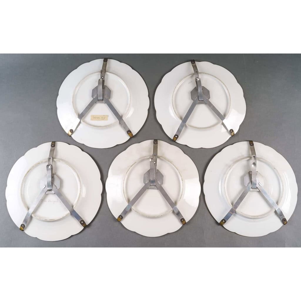 Série d’assièttes en porcelaine de limoge fin XIXème siècle | Biron Série d'assièttes en porcelaine de limoge fin XIXème siècle