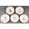 Série d’assièttes en porcelaine de limoge fin XIXème siècle | Biron Série d'assièttes en porcelaine de limoge fin XIXème siècle